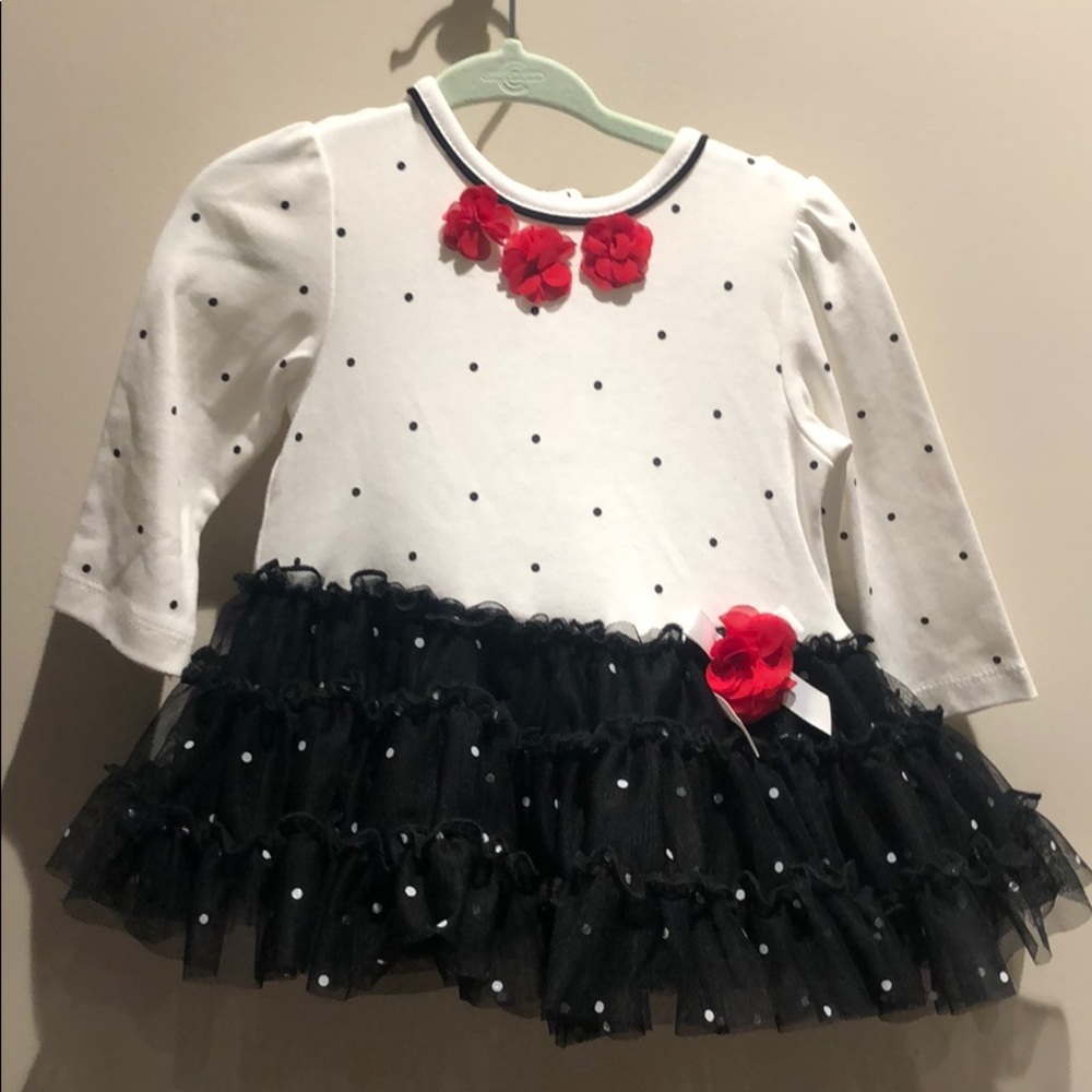 NWT Little Me - tutu dress with polka dots! 9 mos